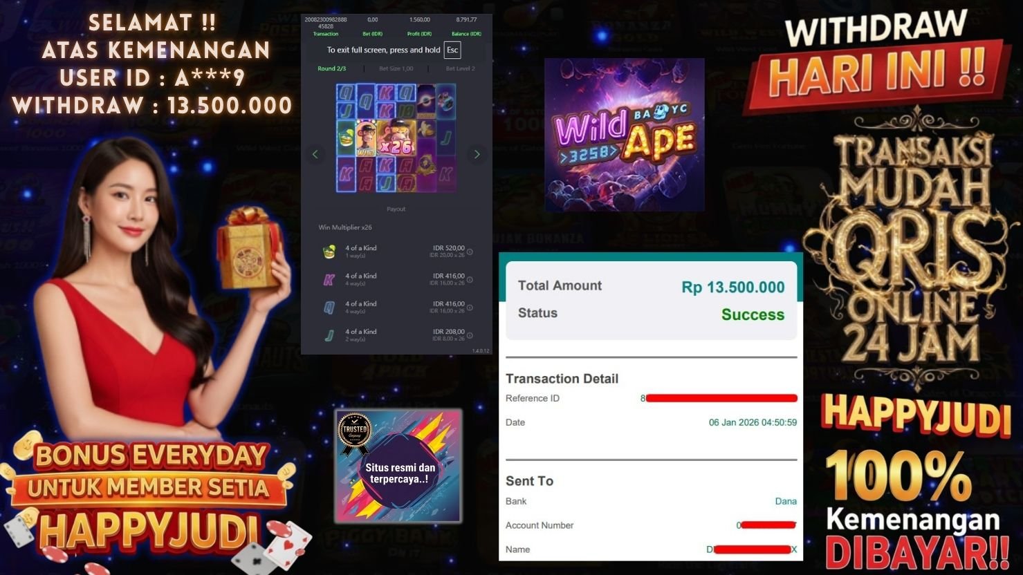 HAPPYJUDI JACKPOT SLOT WILD APE